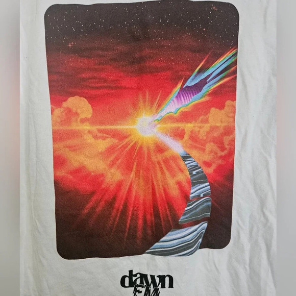 The Weeknd X'O Dawn  FM God Knows Life is Chaos T-Shirt - Picture 4 of 5